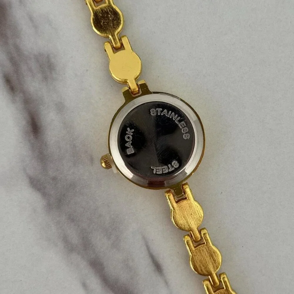 Sku0516 Retro Gold Multicoloured Gemstones Women Casual Watch Bracelet+gift bag